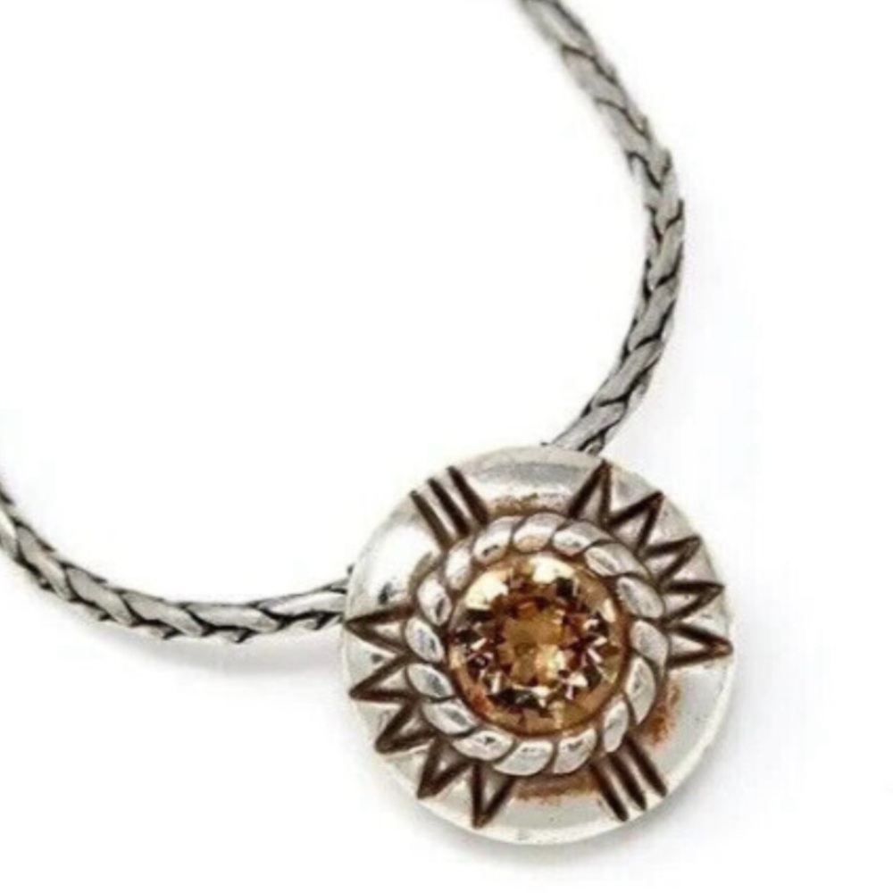 Brighton Fortino Silver Reversible Crystal Necklace - Picture 4 of 10